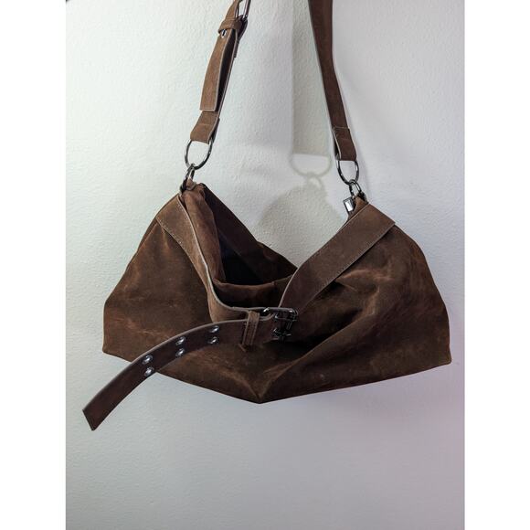 Faux Suede Y2k Boho Bag - Picture 1 of 8